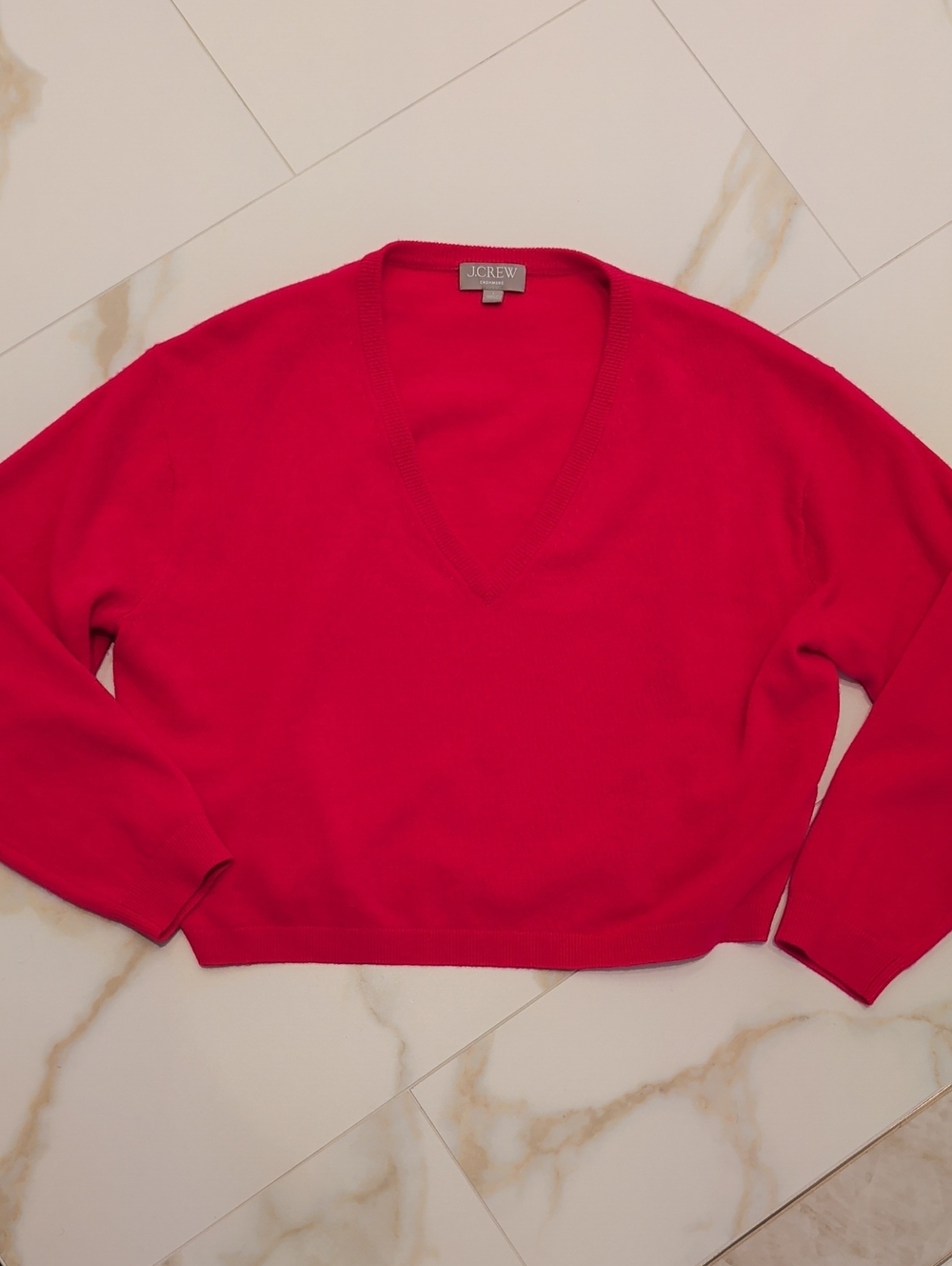 J. Crew Women's V-Neck Sweater in Bright Pink